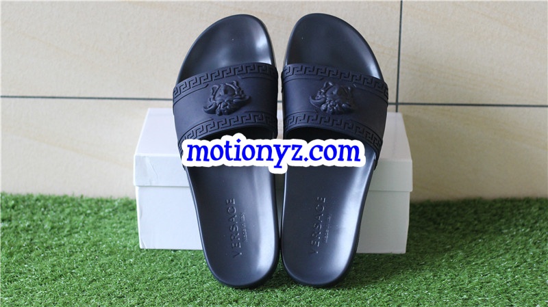 Brand Versace blue slide